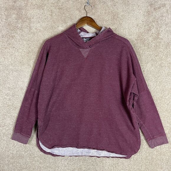 The North Face Tops - The North Face Hoodie Sweatshirt Womens Size Medium M Burgundy Pullover Relaxed